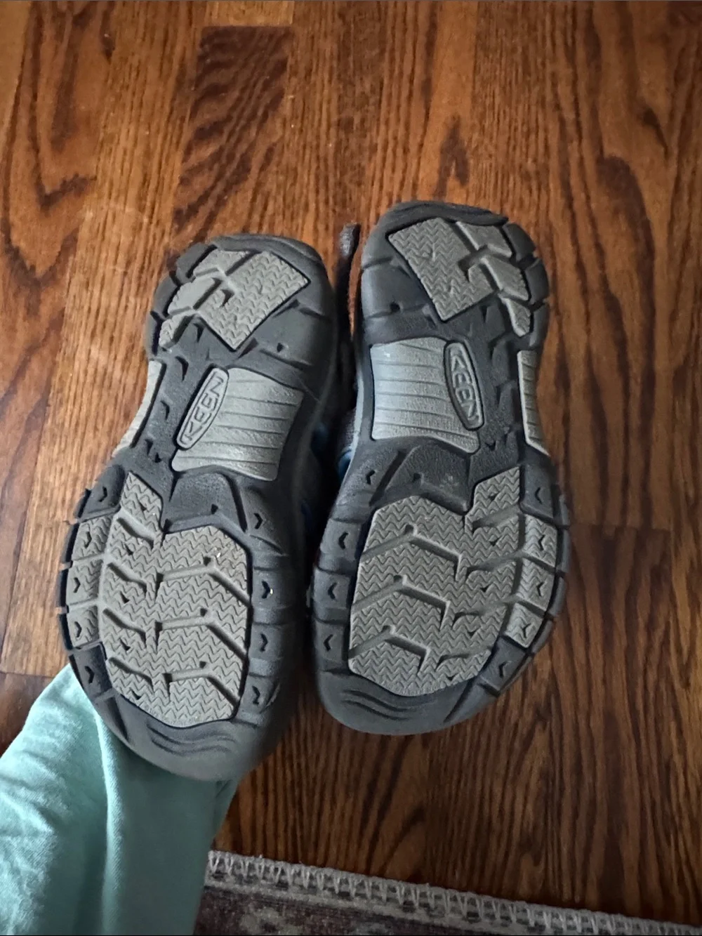 Kids Blue and Gray Closed-Toe Sandals